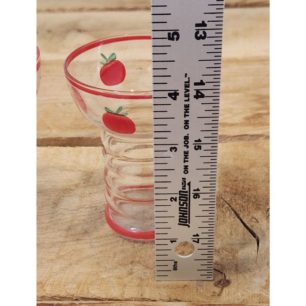Vintage Dunbar Aramis Ring Tomato Juice Glass Set of 2 Approx 4 inches tall - Picture 5 of 16
